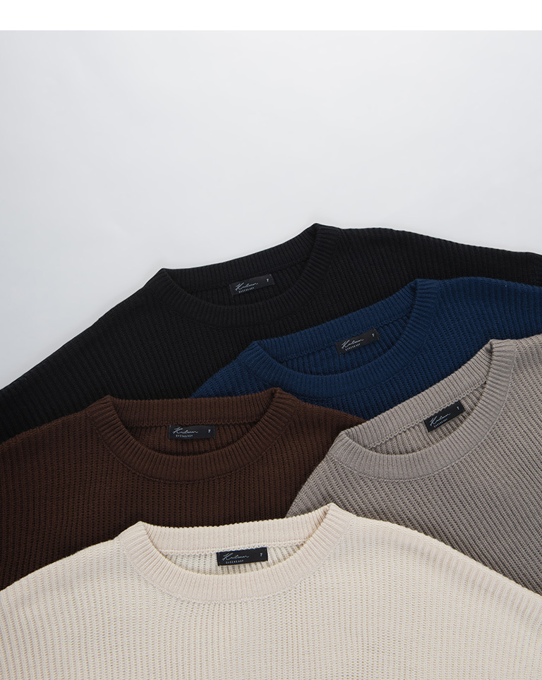 Dsgn Crew Neck Knitted Sweater