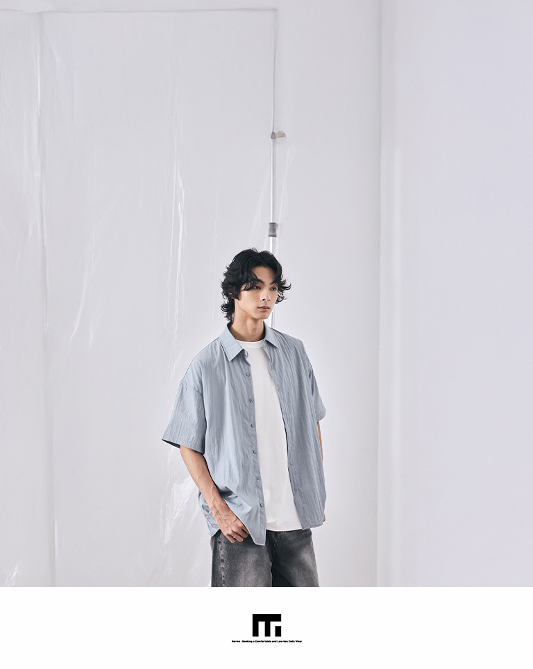 Men's simple contrast striped cotton short-sleeved top sold