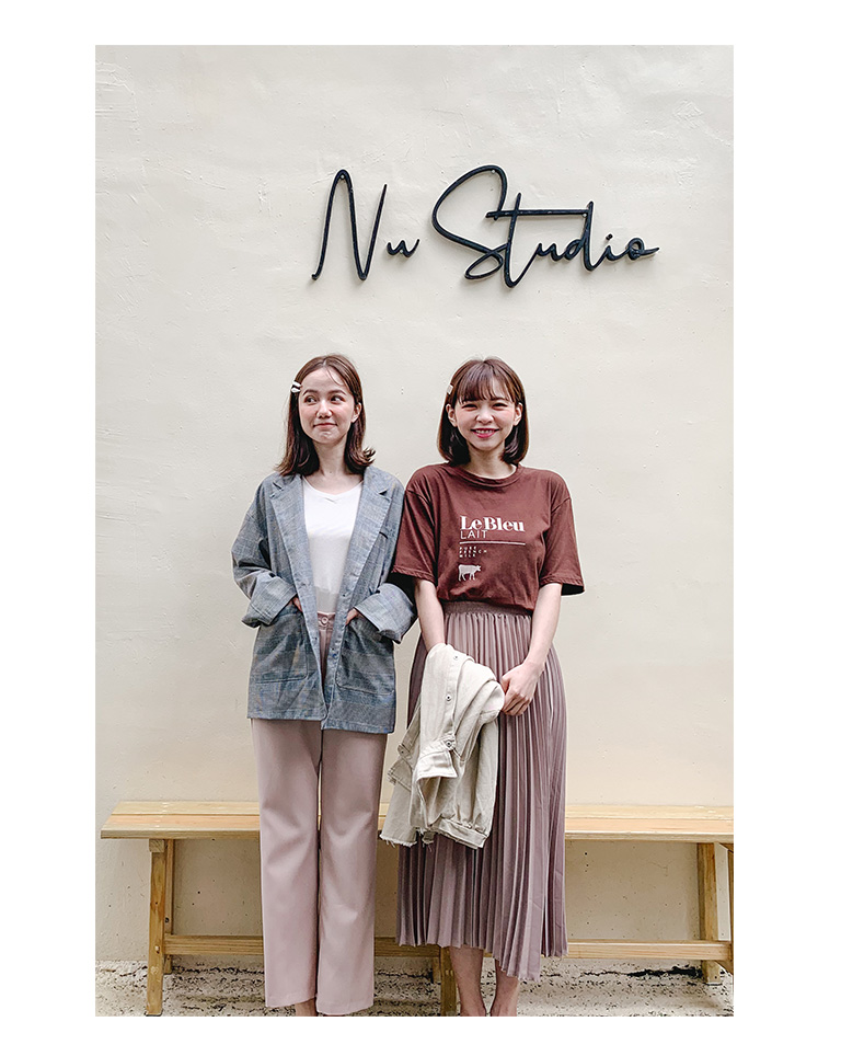 le bleu字母印花圆领棉t 两色售