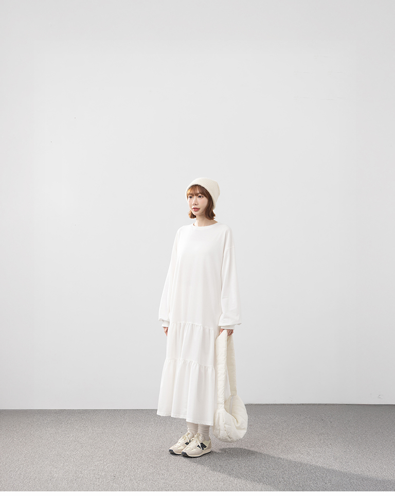 ケーキフレアスウェットワンピース 2色展開