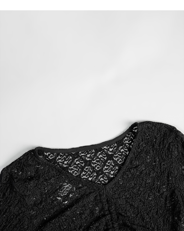 MELT THE LADY♡sheer hook tops black bk MELT THE LADY sheer hook tops black - レディース