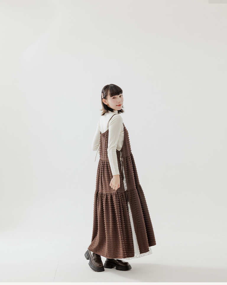 冬2尚未收到---マチェックリボンカーディガン 2色展開