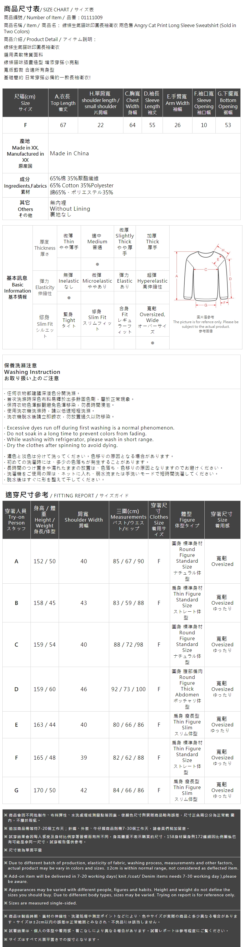 キャットプリントスウェット 2色展開