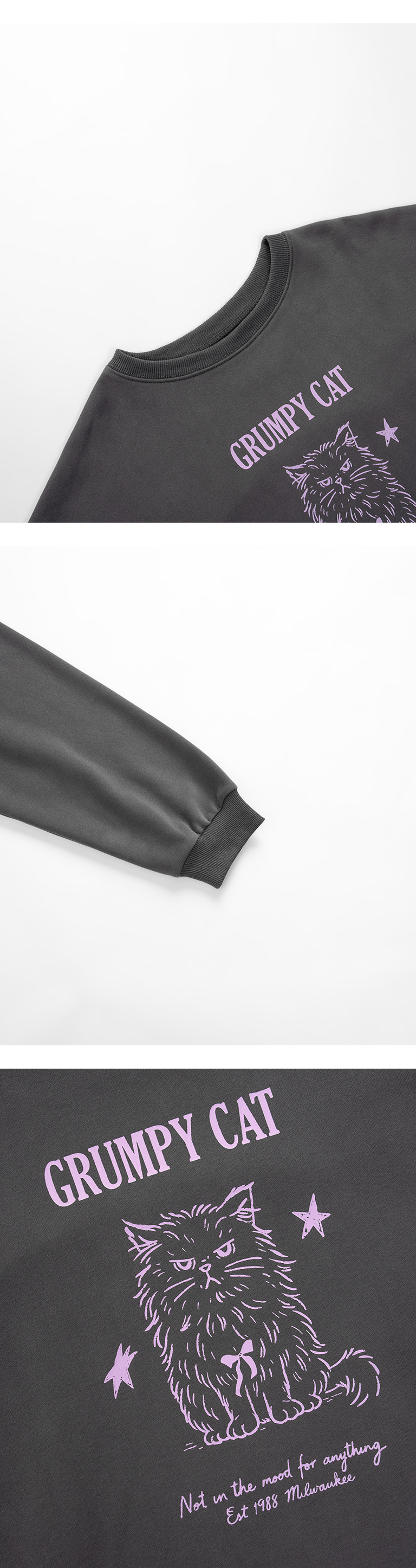 キャットプリントスウェット 2色展開