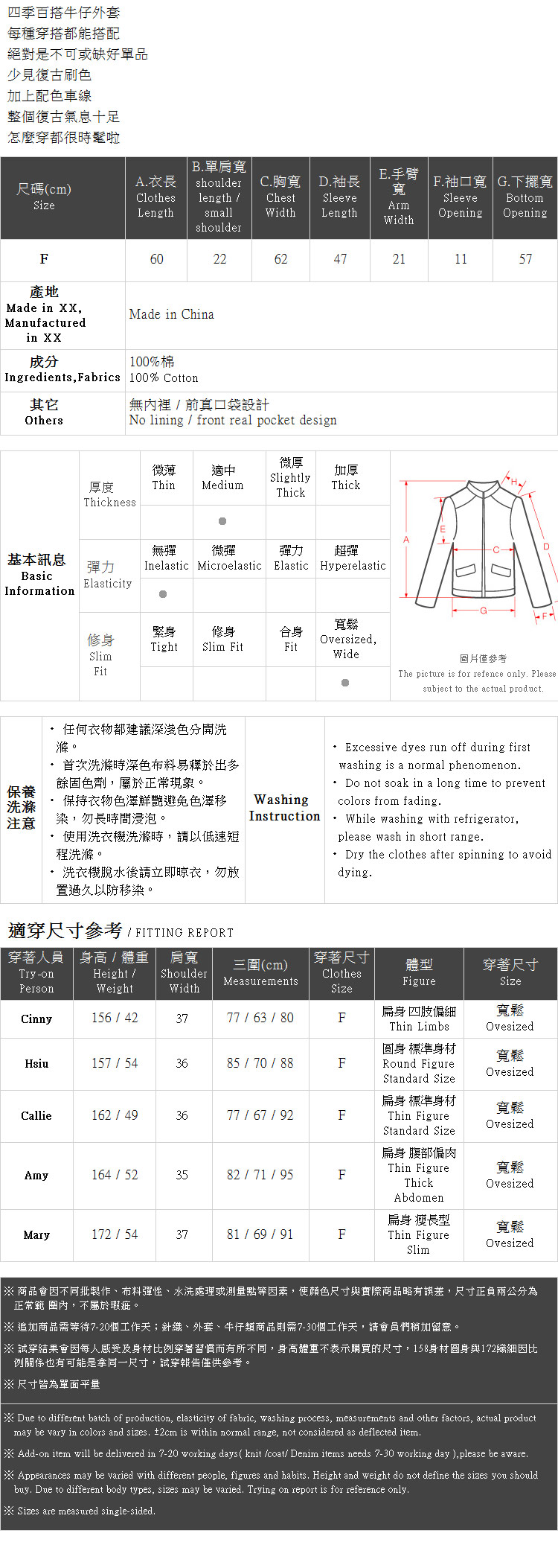 Ｑｕｅｅｎ Ｓｈｏｐ【02050241】復古刷色口袋造型長袖牛仔外套＊現+預＊