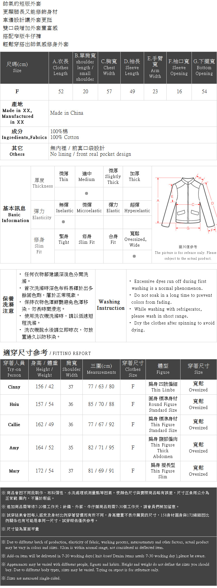 Ｑｕｅｅｎ Ｓｈｏｐ【02071114】短版車線斜紋雙口袋外套 三色售＊現+預＊