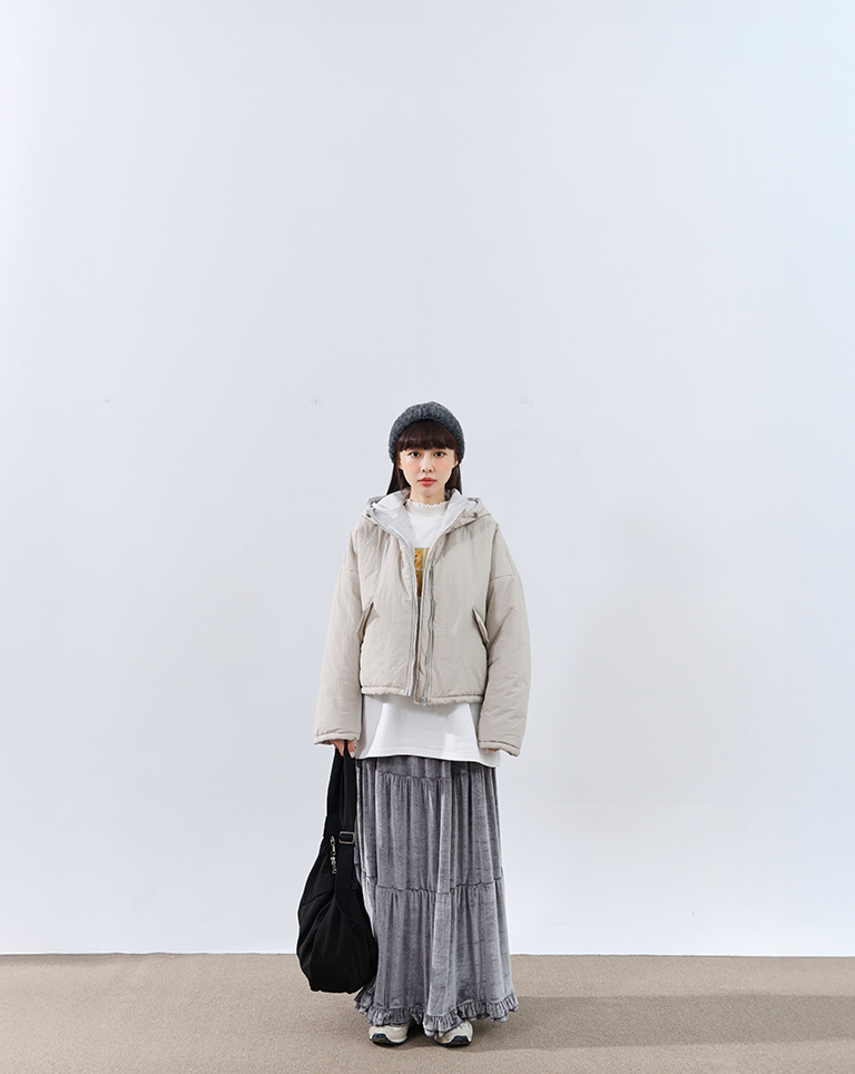 フード中綿ジャケット 2色展開