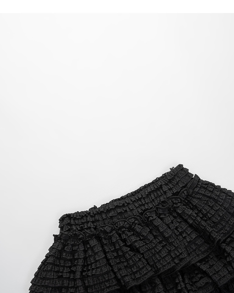 ◆ROCKCAKE◆ Layered Lace Skirt Black Cake multi-layered lace skirt, two colors for sale - QUEEN SHOP