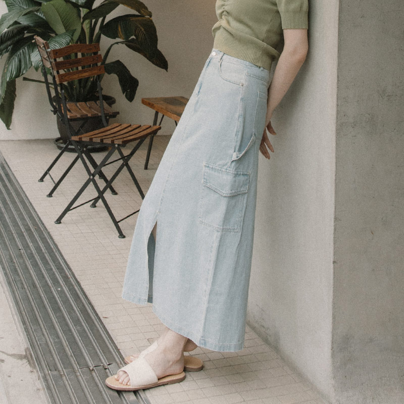 midi skirt with pockets queen