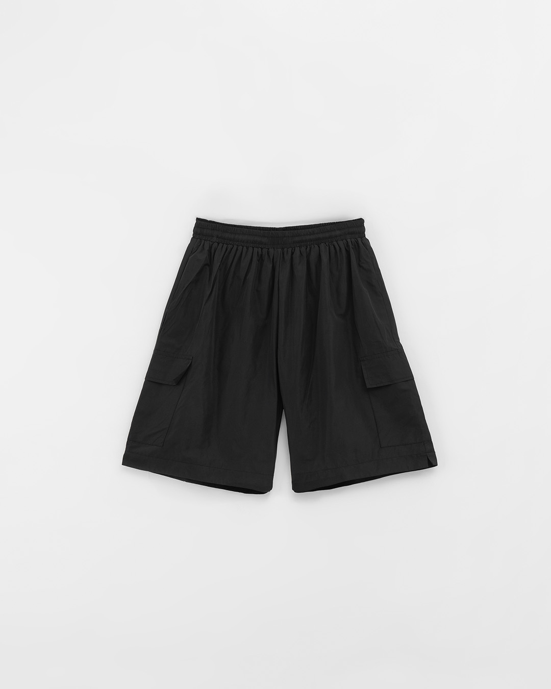 男裝 抽繩刷刷設計五分褲-黑S/M/L/XL