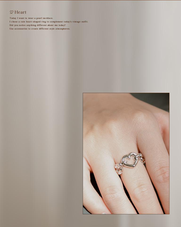 [LLOYD] 韓国アクセ☆14K☆360 Degree Flat Heart Patterns Ring Infinity Heart Promise Ring Natural Diamond, Cubic Zirconia