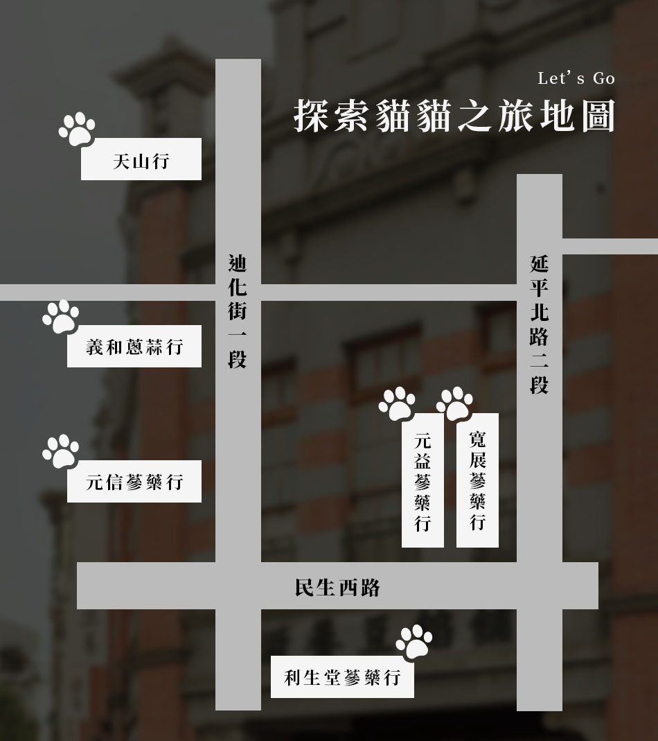 【Taipei．台北大稻埕】跟著貓印走！ 解鎖老派巷弄的「大稻埕．尋貓地圖」s1